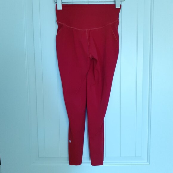 Lululemon Base Pace High-Rise Crop 23" in Dark Red Size 4 - Picture 3 of 11